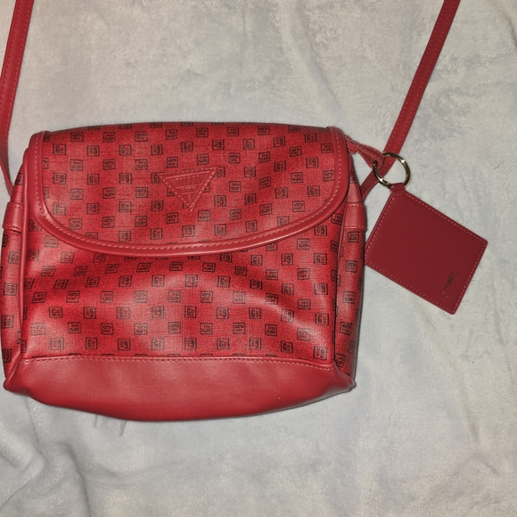 YSL Yves Saint Laurent Leather Red Compact Key Holder Bag Charm - Picture 5 of 6